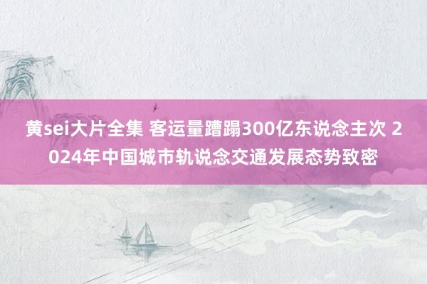 黄sei大片全集 客运量蹧蹋300亿东说念主次 2024年中国城市轨说念交通发展态势致密